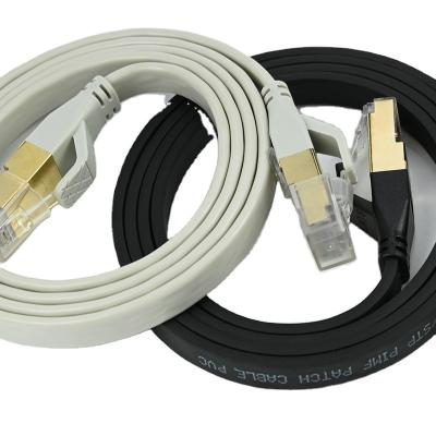 China Cat8 Patch Cord 32awg 50M Flat Patch Cord Cat 8 SSTP Lan Cable Cat 8 APPC-01A for sale