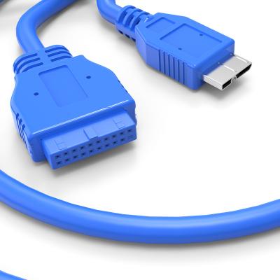 China Video Game Player USB 3.0 Micro To Female 20 Pin Cable USB3.0 Female Cable for sale