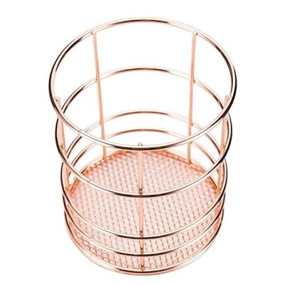 China Gold Pen Holder /Flower Vase Candle Cup Rose Gold Pen Holder Cup for Home Office Desk Organizers Around Desk Organizer Mini Makeup Brushes Storage Tidy for sale