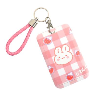 China The Card Holder With Retractable Cartoon Pattern Cartoon ID Credit Bank Card Holder Student Bus Card Case Student Bus Card Holder Rope ID Badge Cards and 8 hand rope cover for women men for sale