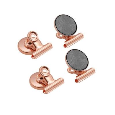 China Rose Gold Fridge Magnets Metal Magnetic Flanges Set of Rose Gold Fridge Style Fridge Magnets 12pcs 38mm Width for Fridge, Dry Erase Board, Whiteboard Calendar Cards for sale