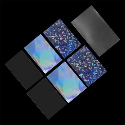 China Clear Shiny Style Holographic Single Card Or Holographic Sleeve Clear Plastic Women Men Business Credit Card Protector Sleeves Student Bus ID Card Protect Bag for sale