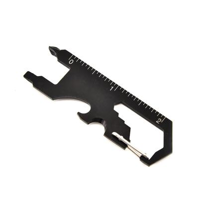 China Outdoor Multifunctional Stainless Steel EDC Tool Card Bottle Opener Key Chain With Instruments Wrench Screwdriver Camping Hiking Biking Survival Tools for sale