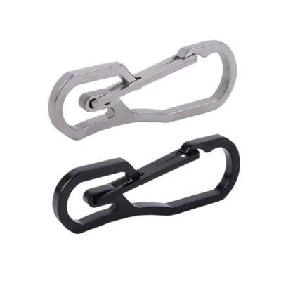 China 420 Stainless Steel Key Chain Ring Clip Hook Outdoor EDC Key Chain Tool Carabiner Stainless Steel for sale