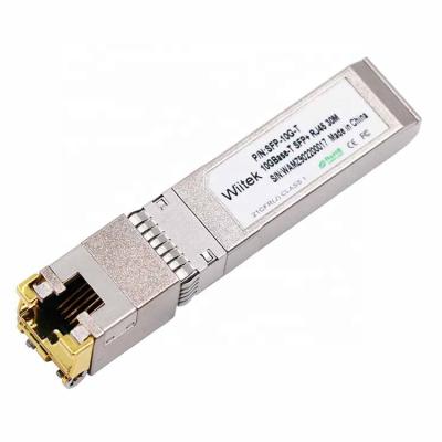 China CE RoHS FCC 10G RJ45 Copper 10GBASE-T RJ45 30m Transceiver SFP Module Nokia Huawei Compatible ZTE SFP-10G-T for sale