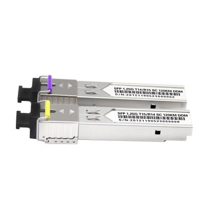 China 1.25g SFP 1490nm/1550nm 120km Bidi SFP Single Mode SFP Transceiver Optical Module WPB-495524-ZRC for sale