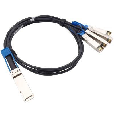 China PVC (OFNR) 100G High Speed ​​QSFP28 to 4*sfp28 DAC Cable Passive Copper Cables 100G QSFP DAC Cable 26AWG for sale