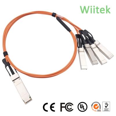 China 40G QSFP+ to 4*10G SFP+ Active Optical Cable 40 Gigabit Ethernet QSFP+ AOC Cable QSFP-4X10G-AOC5M QSFP-4X10G-AOC5M for sale