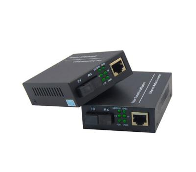 China FTTH FTTB FTTX Network 100m Fiber Optic Transceiver 10/100Mbps Media Converter 20KM Fiber Media for sale