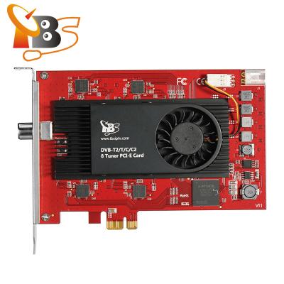 China TBS6209 DVB-T2/C2/T/C/ISDB-T 8 TV Tuner PCI-e Card for IPTV Streaming and Advertising TBS6209 for sale