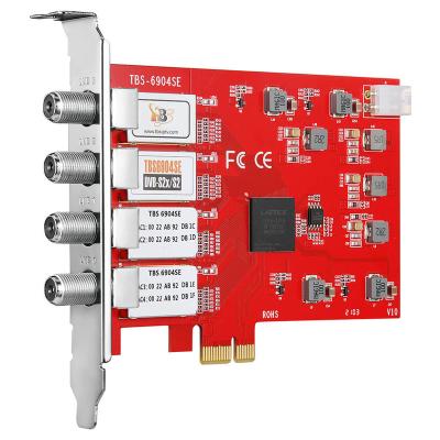 China Digital Satellite TV Tuner Card TBS6904se DVB-S2 Quad Tuner PCIe Card For PC TBS6904se for sale