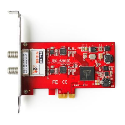 China Terrestrial Digital HD TV Receiver TBS6281SE DVB-T2/T/C Dual TV Tuner PCIe Card TBS6281SE for sale