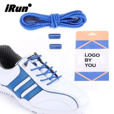 China Irun Round Metal Lock Round Laces No Tie Laces Metal Cap Laces Custom Logo No Ties Stretch Sporty Laces for sale