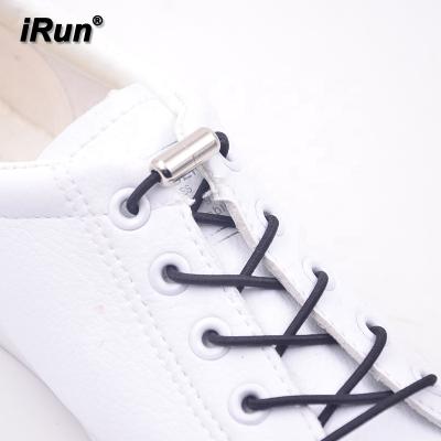 China Irun Round Metal Capsule Buckle Laces Pill Shape Lock Laces Creative No Tie Lace for sale