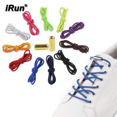 China Irun Round Capsule Shape Lock Laces Screw Connector With Elastic Shoe Lace For Amazon FBA, DDP Service for sale