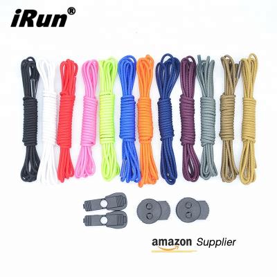 China Irun Round Trail Lock Laces With Customized Logo - Provide Amazon FBA Door to Door Service for sale