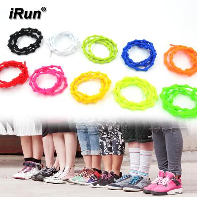 China Elastic Laces With Lazy Knots Irun Multi Colored Round No Tie Laces Elastic Laces With Knots For All Ages Seniors People W/Special Needs for sale