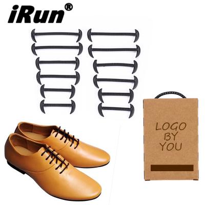 China Irun luxury round silicone lazy lace for leather shoes rubber silicone no tie laces quick laces silicone expandable lazy lace for sale