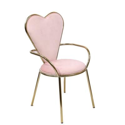 China Modern Famous Designer High Quality Wedding Furniture Luxurious Chrome Legs Pink Hotel Chair for sale