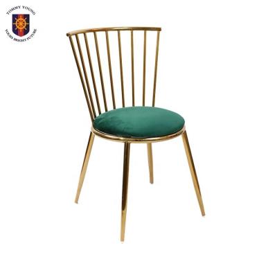 China Modern Hotel Furniture Metal Frame Fabric Seat Dining Chair for sale