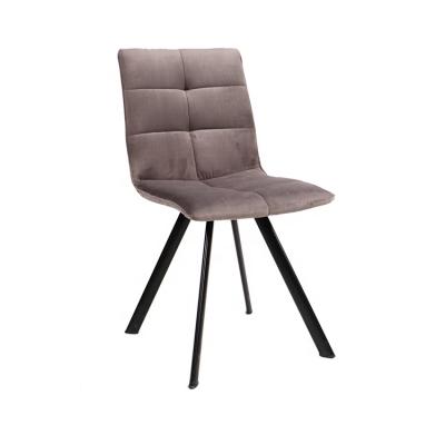 China Bazhou Modern Furniture Upholstered French Fabric Metal Dining Chair for sale