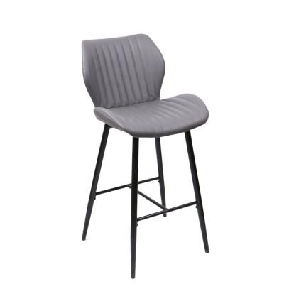 China Modern Furniture Antique Appearance Commercial Furniture General Use Fabric Material Bar Stool With Metal Leg for sale