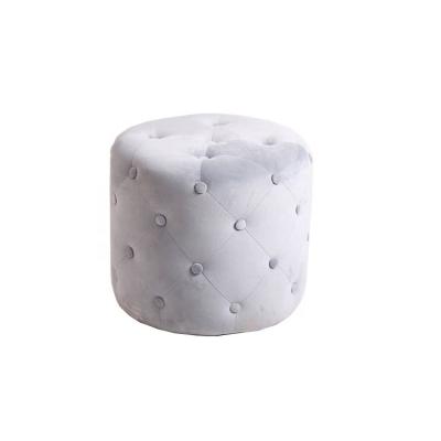 China Morden Style Round Velvet Fabrics Package Hot Selling Flexible Leisure Lounge Stool for sale