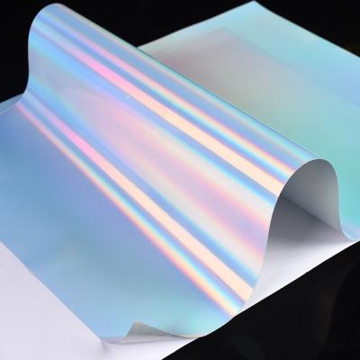 China Waterproof Holographic Sticker Rainbow Vinyl Sticker Holo Paper Paper Adhesive Heat Resistant Waterproof Vinyl Paper for sale