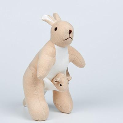 China Eco-friendy Soft Organic Interlock Velvet Kangaroo Brown Teddy Bear Kids Plush Toys for sale