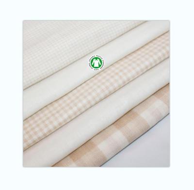 China Sustainable Organic Cotton Fabric Knitted 32s / 140gsm Plain Jersey Round for sale