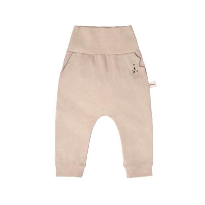 China Natural Color Fade Proof Custom Organic Cotton Baby Pants Baby Joggers Baby Sweatpants for sale