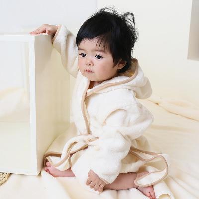 China Breathable Warm Custom Organic Cotton Kids Sale White Bathrobe for sale