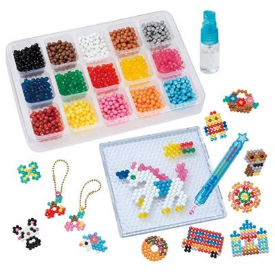 China Art Crafts Educational Plastic Educational Toy Colorful Spray Water Fuse Beads Kits 24 Colors Fuse Beads Toys For Kids for sale