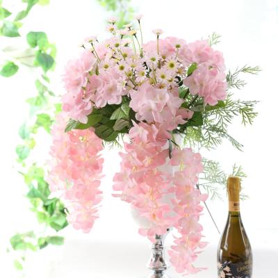 China European Shininglife brand wedding wholesale flower hydrangea flower silk decoration wedding for sale