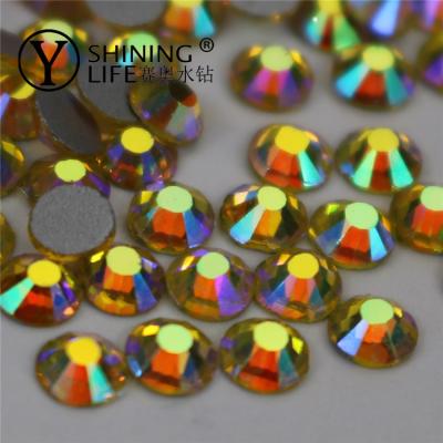 China Colorful Flatback AB Flatback Rhinestone Nail Art For Clothes Glass Beads Nail Flatback Rhinestone for sale