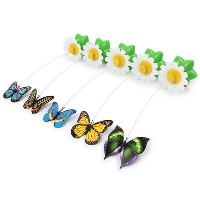 China Cats Sell Funny Cat Pet Butterfly Electric Rotating Cat and Dog Interactive Wholesale Toys for sale