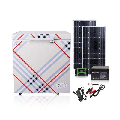 China Solar Powered Mini Freezer Car Fridge DC12V/24V Solar Powered Deep Freezer 625*525*543(mm) for sale