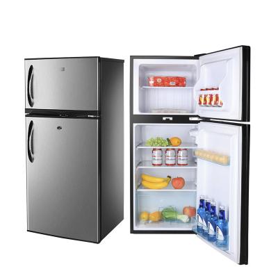 China Sliver Color DC Fridge 118L Solar Panels Solar Fridge Refrigerator Price 454*470*1147 (mm) for sale