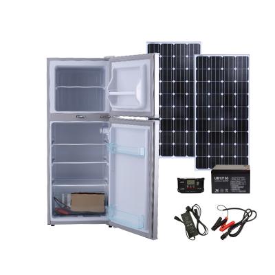 China High Quality DC Compressor 118L Manual Defrost Solar Fridge 454*470*1147(mm) for sale