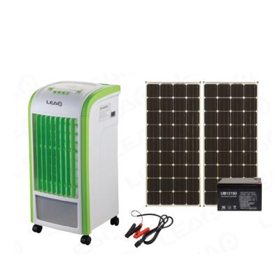 China Portable Outdoor ABS Solar Panel Air Cooler Systems DC 12V Solar Powered Air Cooler Fan for sale