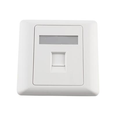 China Computer Telephone Wall Socket 86 Type Single Port RJ45 Computer Telephone Network Communication Network Panel for sale