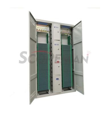 China Cold-rolled Galvanized Steel Sheet 960 1152 / 1440 Core Frames Cable Cabinet Four In One ODF Optical Fiber Distribution Frame for sale