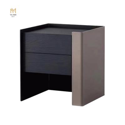 China Other Factory Price Custom PU Bedside Table Storage Drawer Luxury Leather Night Stand for sale