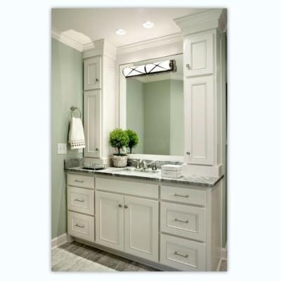 China Other Customized High Quality Luxury European Style Vanity Cabinet Bathroom Desk With Mirror for sale