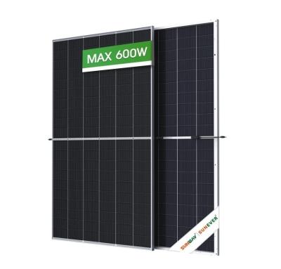 China 620Watt painéis solares fotovoltaicos Inmetro Certificado Meia Célula Perc 210mm para uso residencial à venda