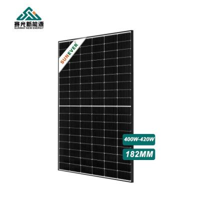 China 420 Watt 182*91mm Efficiënte zonnepanelen met 3 omleidingsdioden 30/35mm frame Te koop