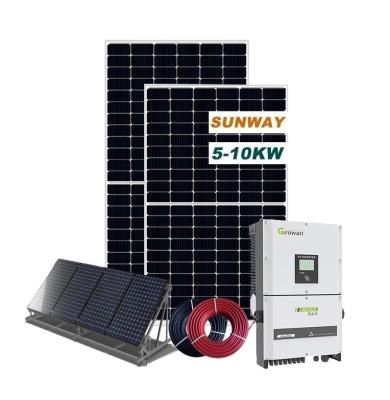 China 220VAC 10kw Zonne-energiesysteem voor huishoudens Commerciële voordelen 50Hz Te koop