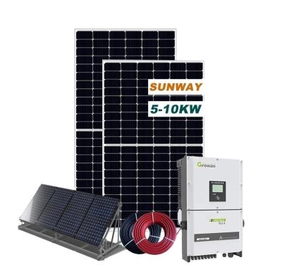 China Whole House Grid Tie Solar Energy Systems Roof Kit 5kw 10kw for Commercial Properties for sale