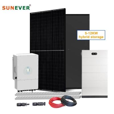 China LiFePO4 Battery Hybrid Solar Energy System 3 Phase 5kw 8kw 10kw 48v for sale