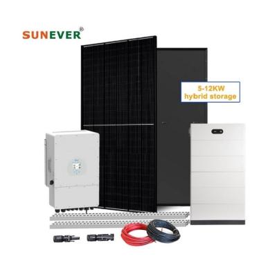 China Home Solar Energy Storage System 10kw Hybrid Solar System 10000w Solar Power System for sale